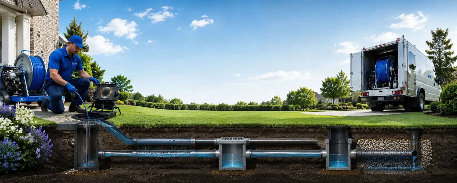 Outdoor drain cleaning information for New Salisbury, IN